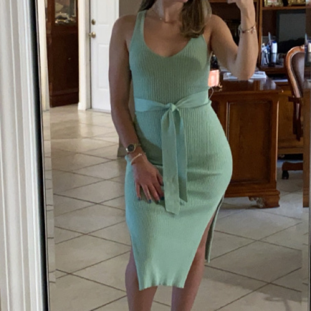Guess mint green strechy dress